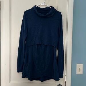 Latched Mama Size Large Tulip Front Cowl Neck Shirt